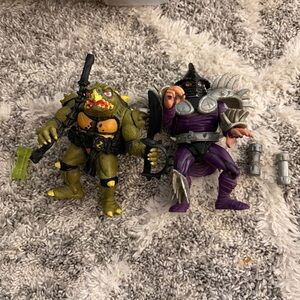 Retro TMNT Tokka and Super Shredder action figures